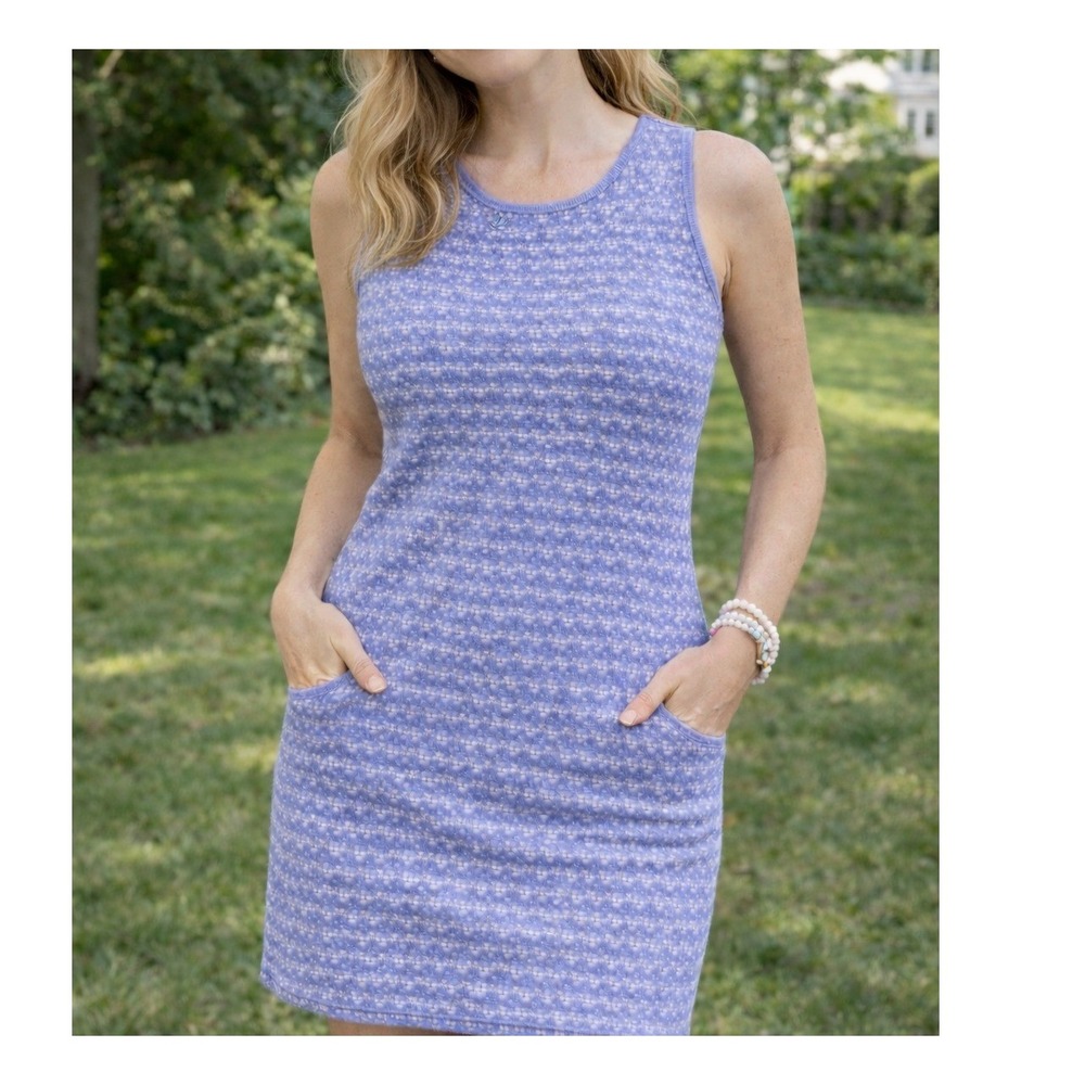Lilly Pulitzer Carlow Sweater Dress Women Large Shimmer Lark Lilac Metallic Marl